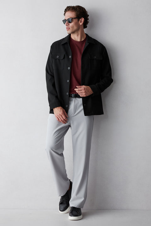 Stone Straight Relaxed Fit Cotton Sports Pants