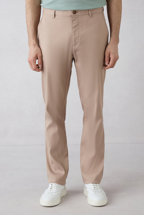 Medium Beige 4-Drop Relaxed Fit Canvas/Chino Pants