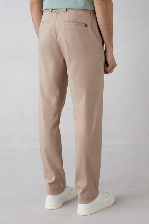 Medium Beige 4-Drop Relaxed Fit Canvas/Chino Pants