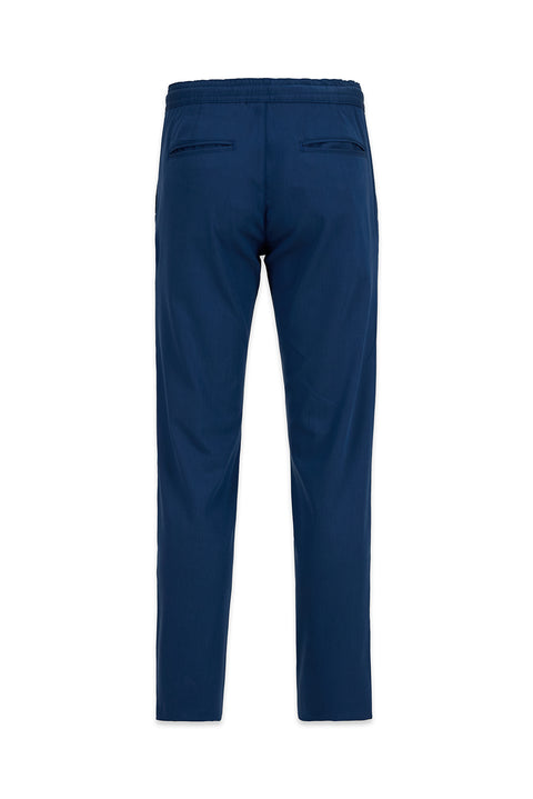 İndigo Regular Straight Fit Beli Lastikli İpli Pileli Likralı Jogger Pantolon