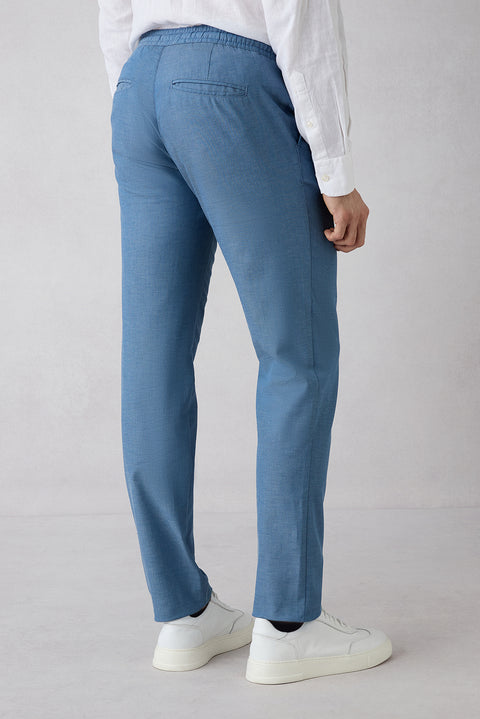 Mavi Regular Straight Fit Beli Lastikli İpli Pileli Likralı Jogger Pantolon