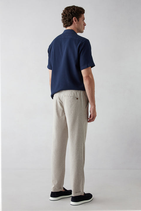 Light Mink Tapered Fit Straight Sport Pants