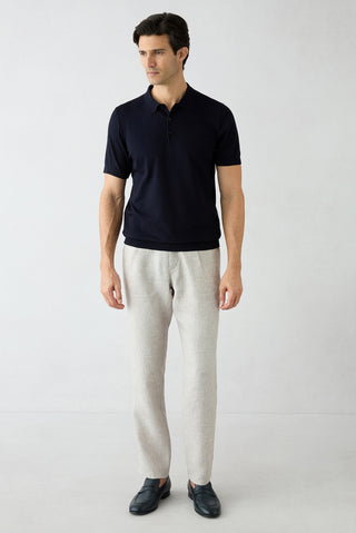  Açık Vizon Regular Straight Fit Ketenli Spor Pantolon