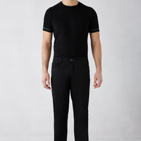 Siyah Slim Fit Dar Kesim 5 Cep Pamuklu Düz Likralı Kanvas / Chino Pantolon