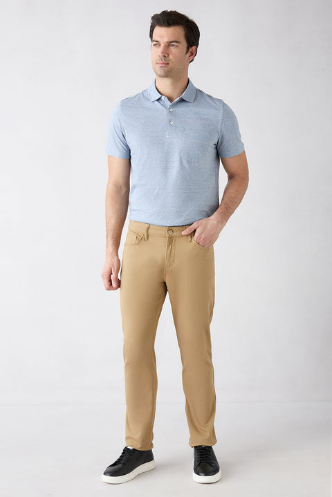Light Beige 6 Drop Regular Fit Standard Cut Canvas/Chino Pants