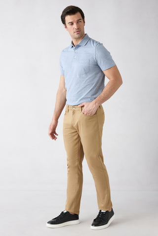  Açık Bej Regular Fit Standart Kesim 5 Cep Pamuklu Düz Likralı Kanvas / Chino Pantolon