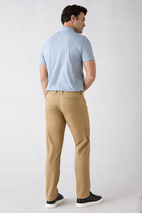 Light Beige 6 Drop Regular Fit Standard Cut Canvas/Chino Pants