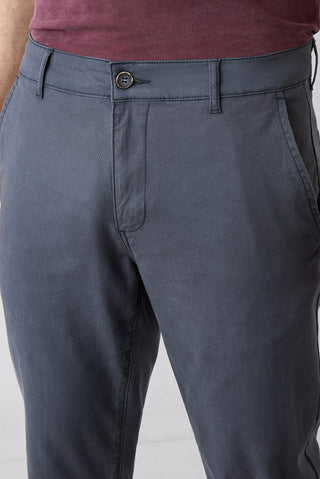  Koyu Antrasit Relaxed Fit Rahat Kesim Lyocell Karışımlı Yan Cepli Kanvas / Chino Pantolon