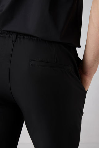  Siyah Techno-Line Regular Fit Standart Kesim Çantalı Likralı Beli İpli Chino / Kanvas Pantolon