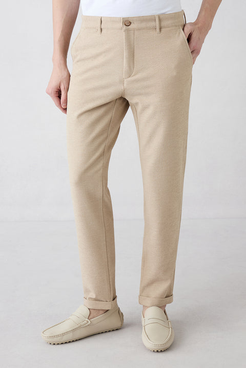 Light Beige Regular Straight Fit Polvis Sport Pants