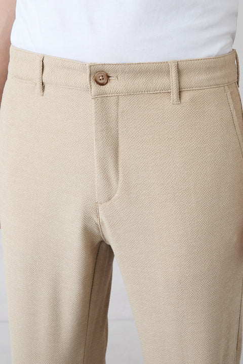 Light Beige Regular Straight Fit Polvis Sport Pants