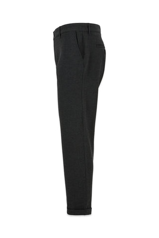  Açık Antrasit Regular Straight Fit Yan Cepli Likralı Esnek Desenli Kanvas / Chino Pantolon
