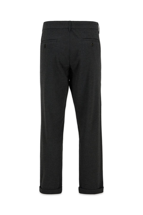 Open Anthracite Regular Straight Fit Side Pocketed Stretchy Canvas / Chino Trousers