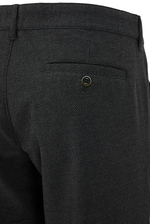 Open Anthracite Regular Straight Fit Side Pocketed Stretchy Canvas / Chino Trousers