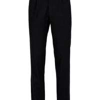 Black Regular Straight Fit Lycra Sports Pants