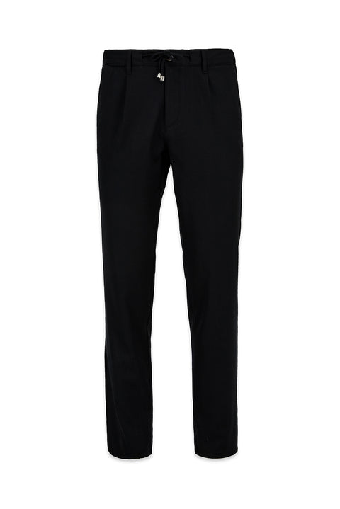 Black Regular Straight Fit Lycra Sports Pants
