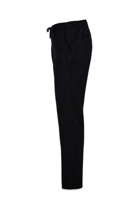 Black Regular Straight Fit Lycra Sports Pants