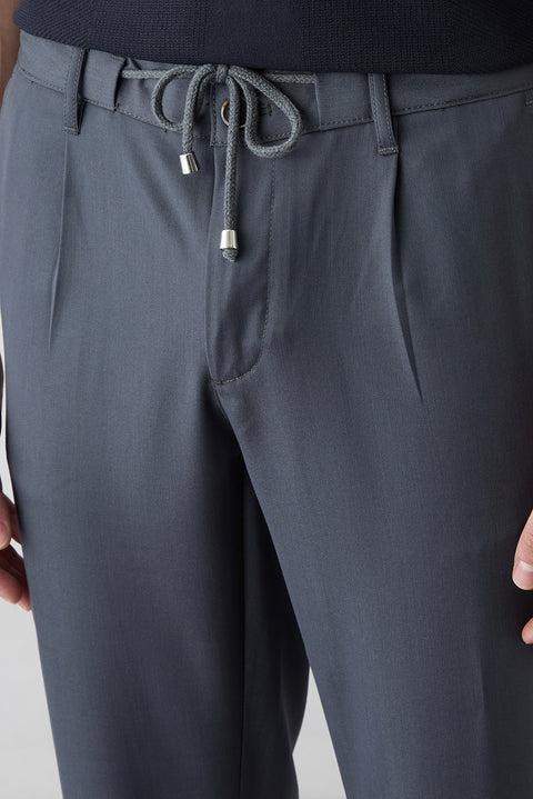 Dark Gray Regular Straight Fit Lycra Sport Pants