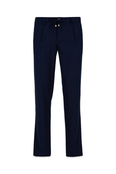 Light Navy Regular Straight Fit Plain Lycra Sports Pants