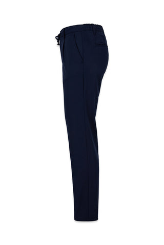  Açık Lacivert Regular Straight Fit Beli İpli Pileli Yan Cepli Likralı Kanvas / Chino Pantolon