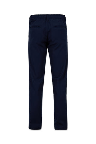  Açık Lacivert Regular Straight Fit Beli İpli Pileli Yan Cepli Likralı Kanvas / Chino Pantolon