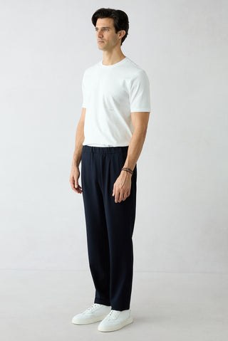  Koyu Lacivert 6 Drop Regular Fit Standart Kesim Kanvas / Chino Pantolon