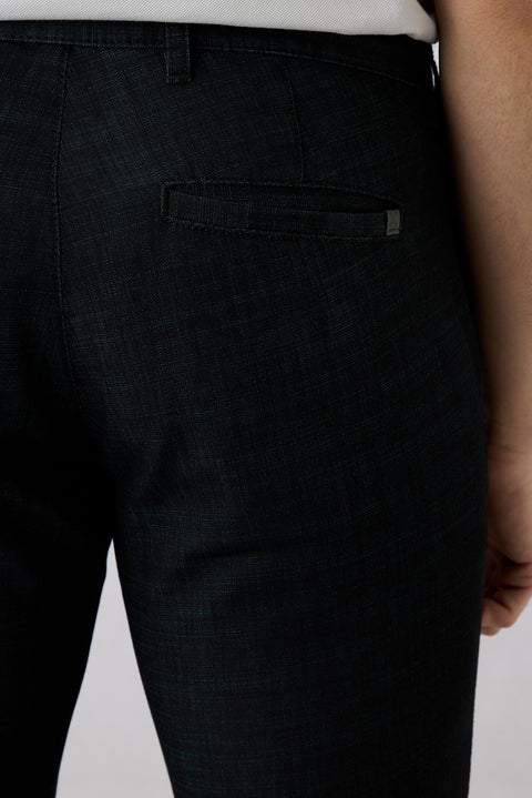 Black 6 Drop Regular Fit Standard Cut Canvas/Chino Pants