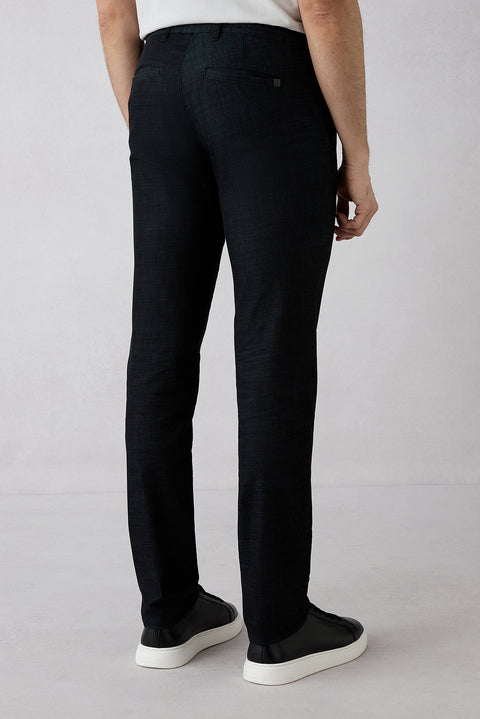 Black 6 Drop Regular Fit Standard Cut Canvas/Chino Pants