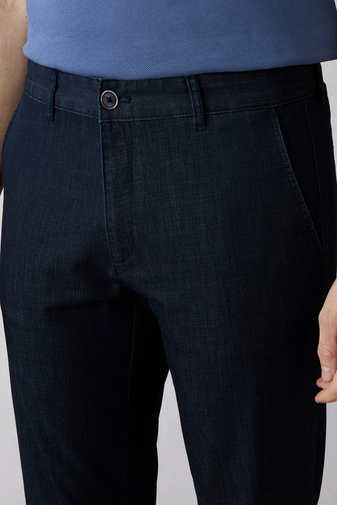 Dark Navy 6 Drop Regular Fit Standard Cut Canvas/Chino Pants