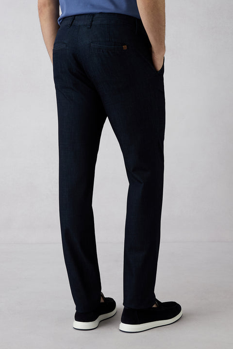 Dark Navy 6 Drop Regular Fit Standard Cut Canvas/Chino Pants