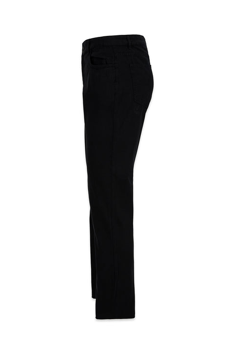 Black Relaxed Fit Canvas / Chino Trousers