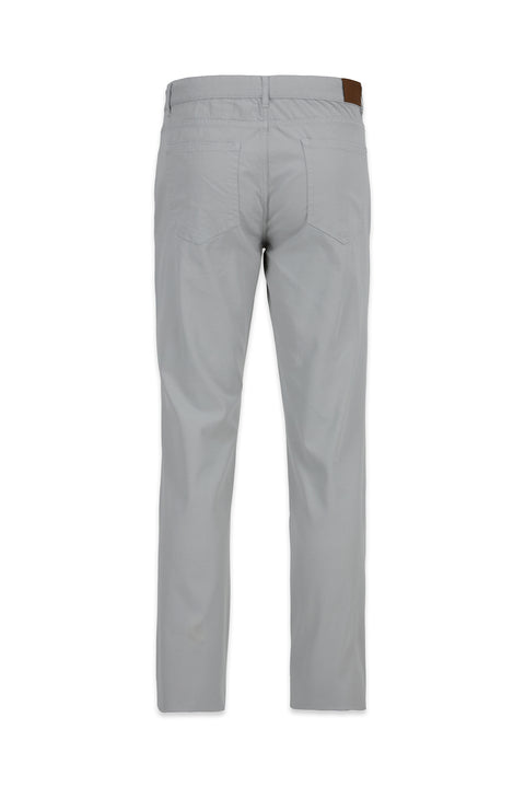 Açık Gri Relaxed Fit Rahat Kesim 5 Cep Likralı Kanvas / Chino Pantolon