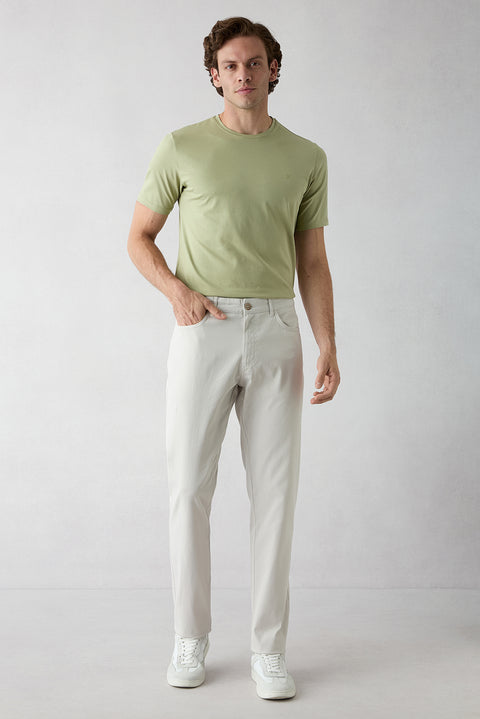 Stone Relaxed Fit Canvas / Chino Trousers