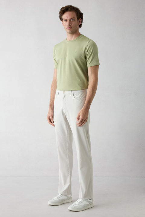Stone Relaxed Fit Canvas / Chino Trousers