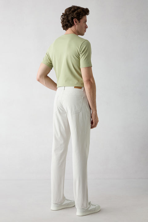Stone Relaxed Fit Canvas / Chino Trousers