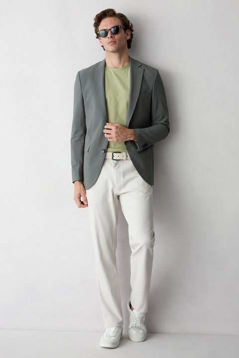 Stone Relaxed Fit Canvas / Chino Trousers