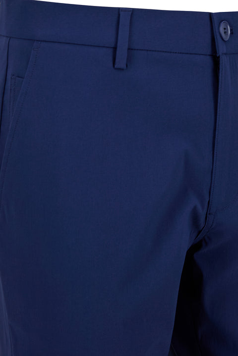 Medium Navy Slim Fit Narrow Cut Canvas / Chino Trousers