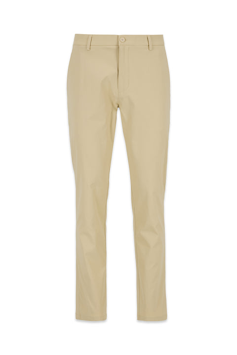 Mid Beige Regular Fit Standard Cut Canvas / Chino Trousers