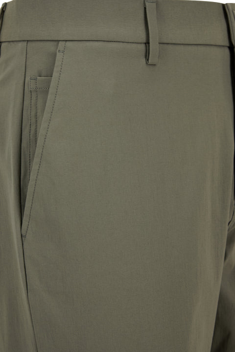 Orta Haki Slim Fit Dar Kesim Likralı Esnek Kanvas / Chino Pantolon