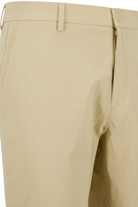 Mid Beige Regular Fit Standard Cut Canvas / Chino Trousers