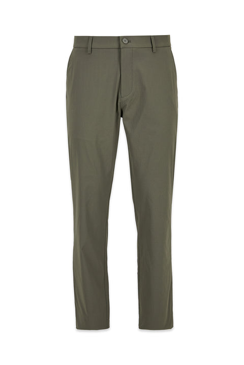 Khaki Regular Fit Standard Cut Canvas / Chino Trousers