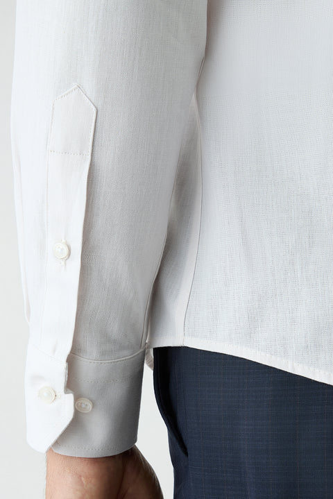 Stone Long Sleeve Slim Fit Cotton Plain Shirt