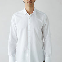 White Long Sleeve Oversize Striped Cotton Shirt
