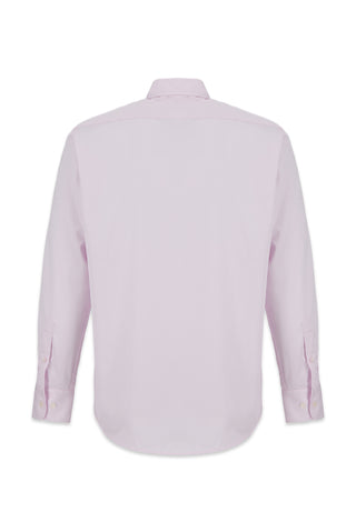  Toz Pembe Uzun Kol Regular Fit Pamuklu Düz Gömlek
