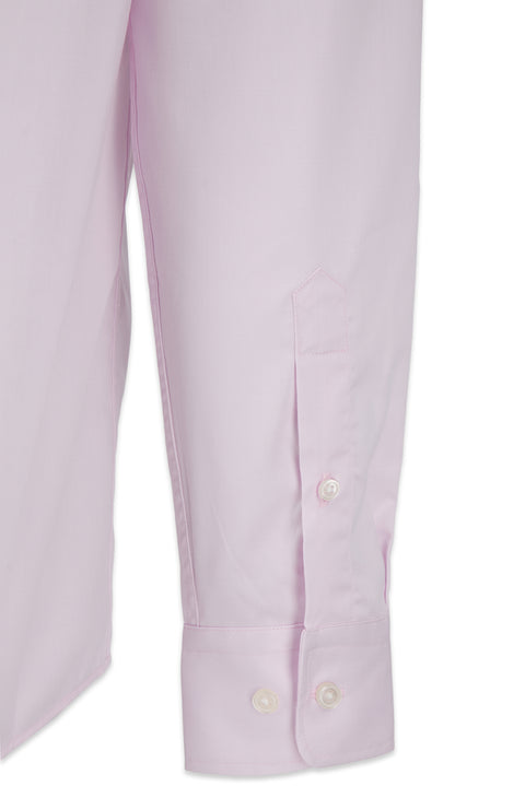 Dust Pink Long Sleeve Regular Fit Non-Iron Classic Cotton Shirt