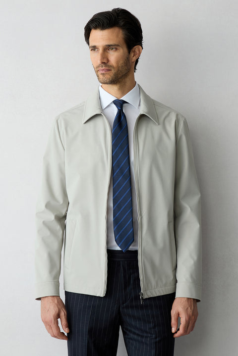 Beyaz Uzun Kol Slim Fit Klasik Desenli %100 Pamuk Gömlek
