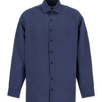 Medium Navy Long Sleeve Oversize Striped Modal Shirt