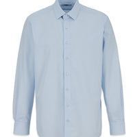 Light Blue Long Sleeve Regular Fit Cotton Patterned Shirt