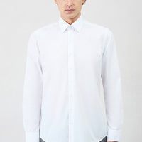 White Long Sleeve Muscle Fit Cotton Easy Iron Classic Shirt