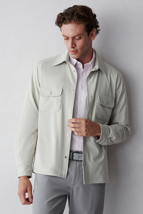 Dusty Pink Long Sleeve Regular Fit Cotton Plain Shirt